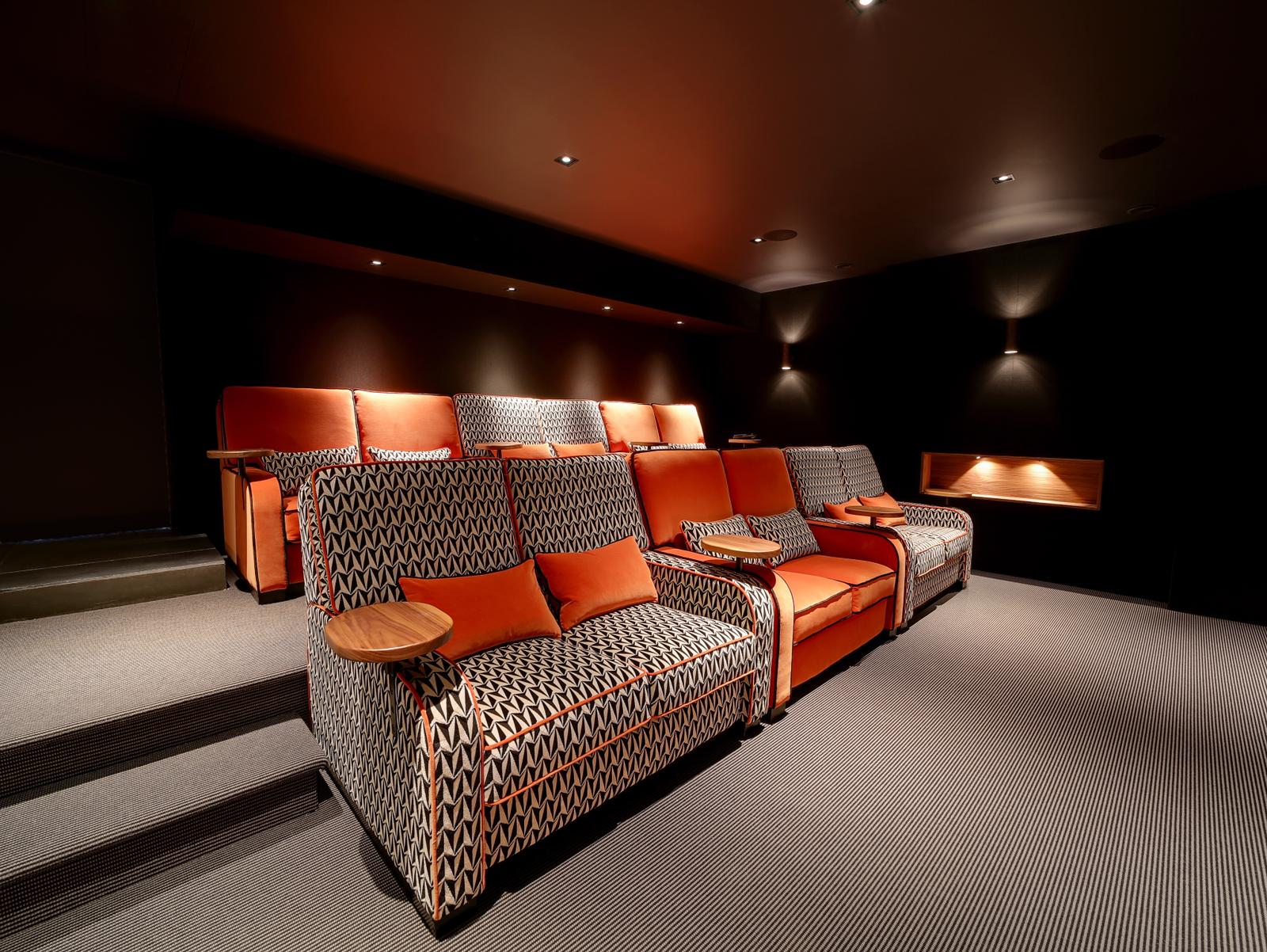 Home Cinema Room Felicia Foreman Unique Interiors With Personality   Cinema Seats Group No Screen 